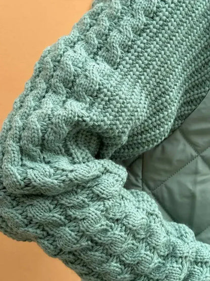 Veste Matelassée à Manches Texturées pour Toutes Occasions