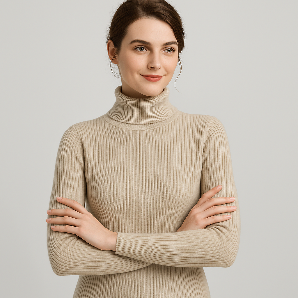 Pull Col Roulé Côtelé Chic pour Toutes les Occasions