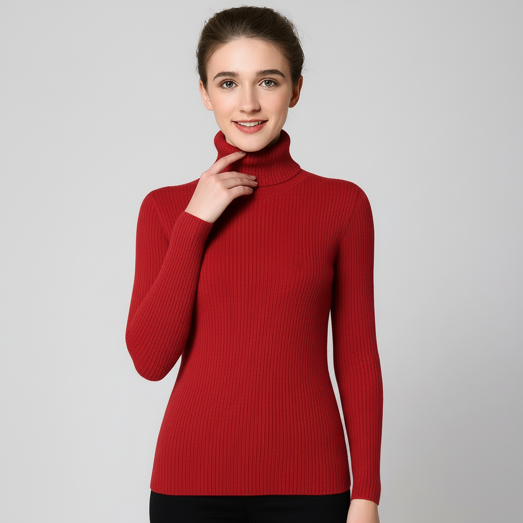 Pull Col Roulé Côtelé Chic pour Toutes les Occasions