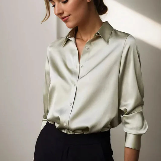Blouse en Satin pour Femmes - Style Chic pour Toutes les Occasions