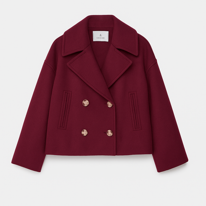 Manteau Court Chic pour Femmes - Revers Larges et Boutonnage Avant pour Chaque Occasion