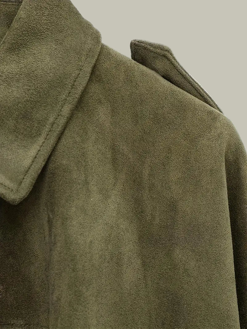 Veste Oversized en Suédine pour un Style Chic
