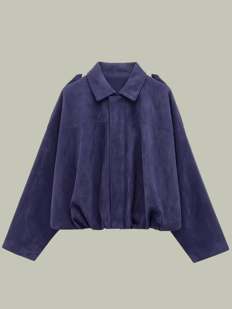 Veste Oversized en Suédine pour un Style Chic