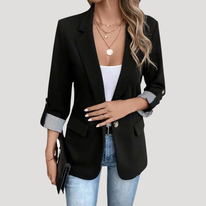 Blazer Chic pour Femmes - Style Classique avec Manches Roulées