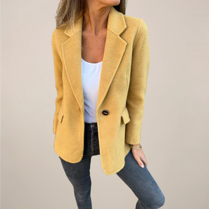 Blazer Chic pour Femmes - Revers Cranté & Poches à Rabat pour le Travail ou les Événements