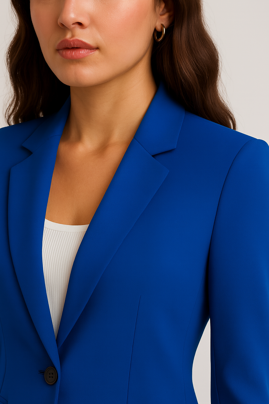 Blazer Chic Bleu pour Femmes pour Bureau et Événements
