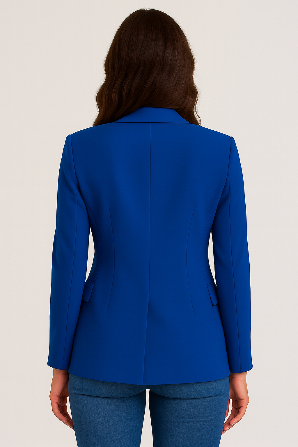 Blazer Chic Bleu pour Femmes pour Bureau et Événements