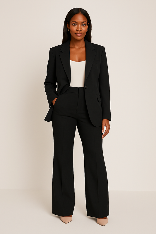 Ensemble Blazer et Pantalon Chic pour Femmes pour le Bureau et les Événements
