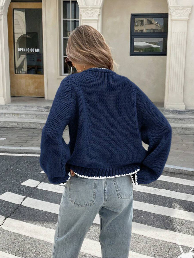 Cardigan Tricoté Court Chic pour un Port Quotidien