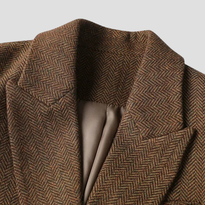 Manteau Blazer en Tweed Chic pour Femmes - Double Boutonnage avec Design Ceinturé