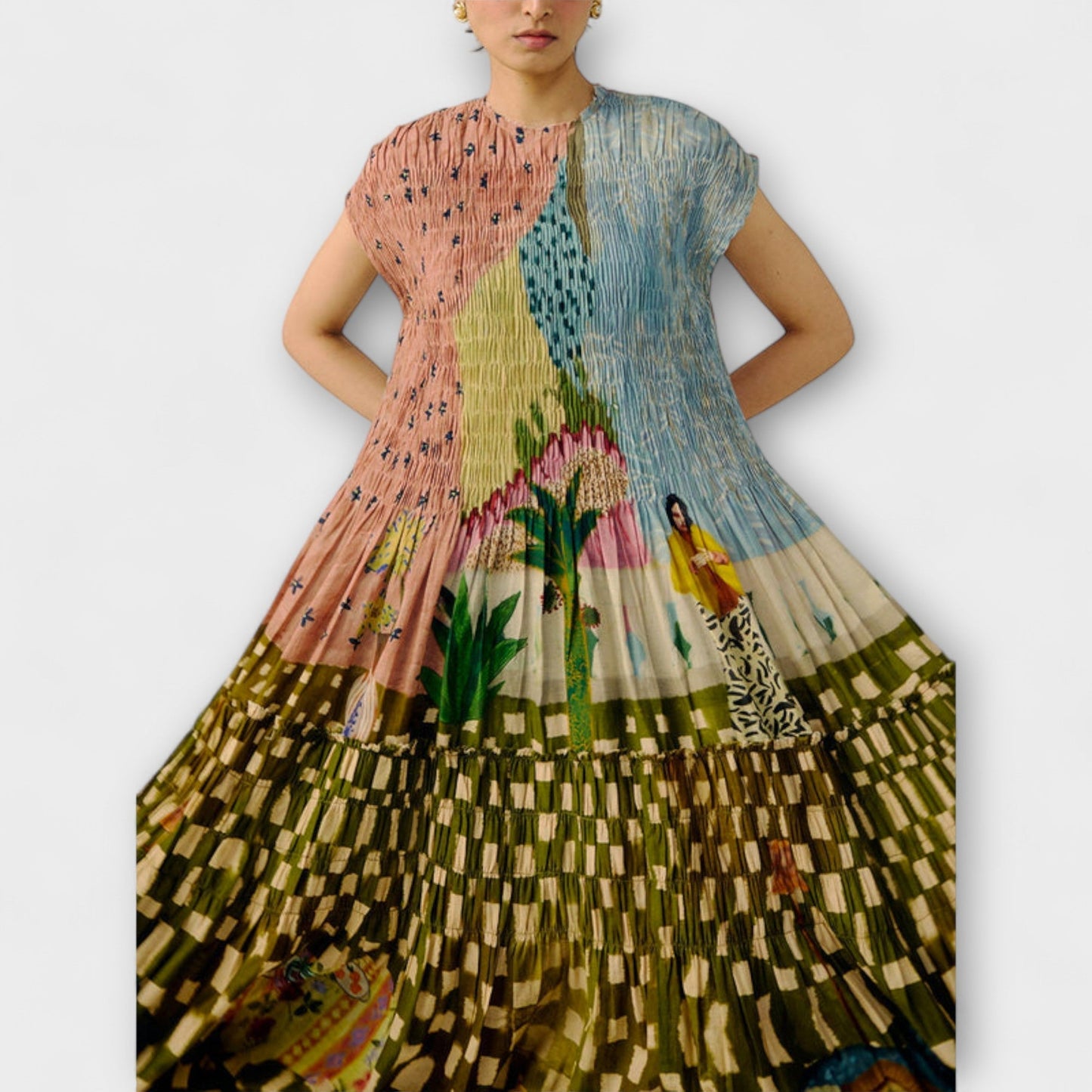 Robe Plissée Imprimé Animal Amara pour Occasions Chics