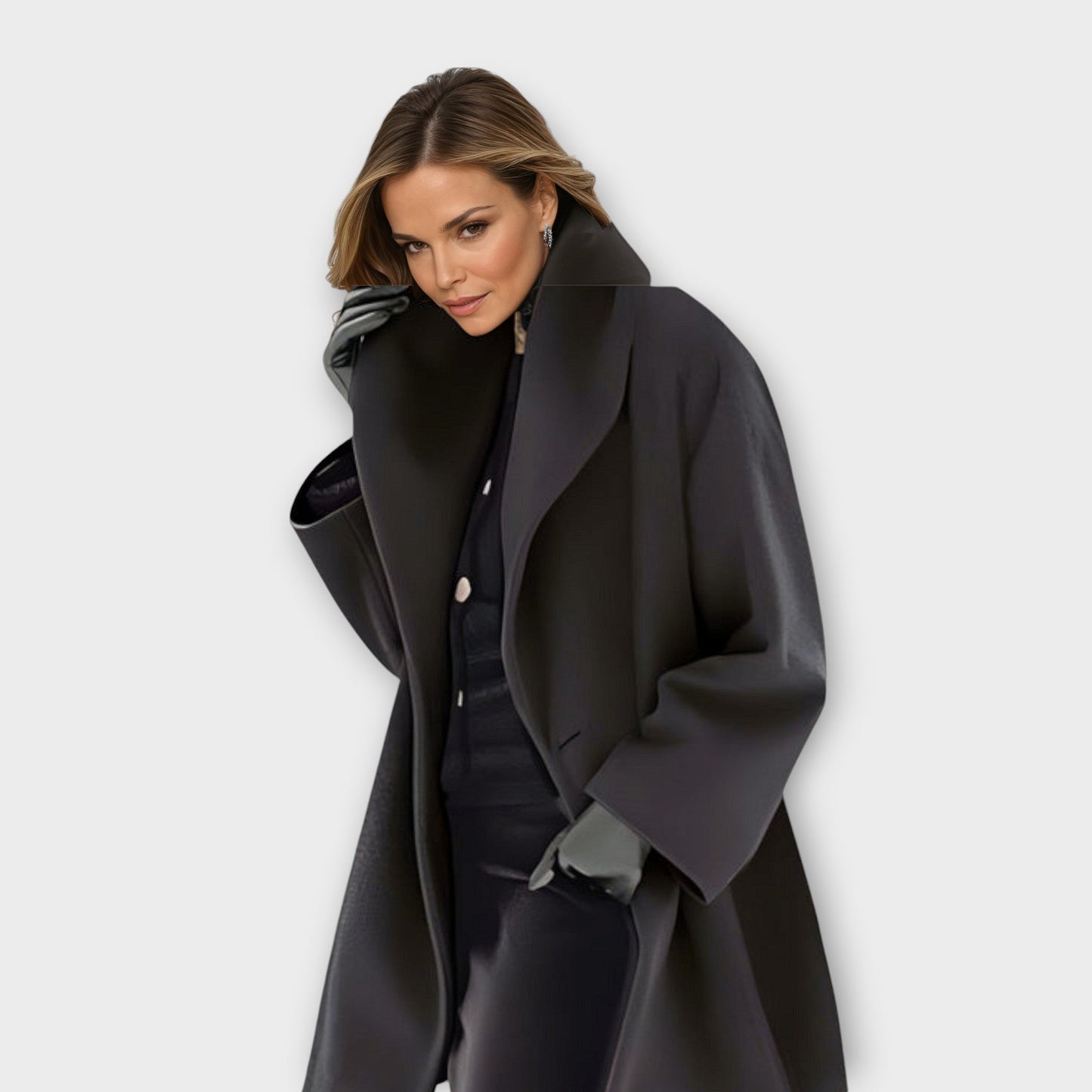 Maria | Manteau d'hiver surdimensionné et confortable avec grand col pour femmes