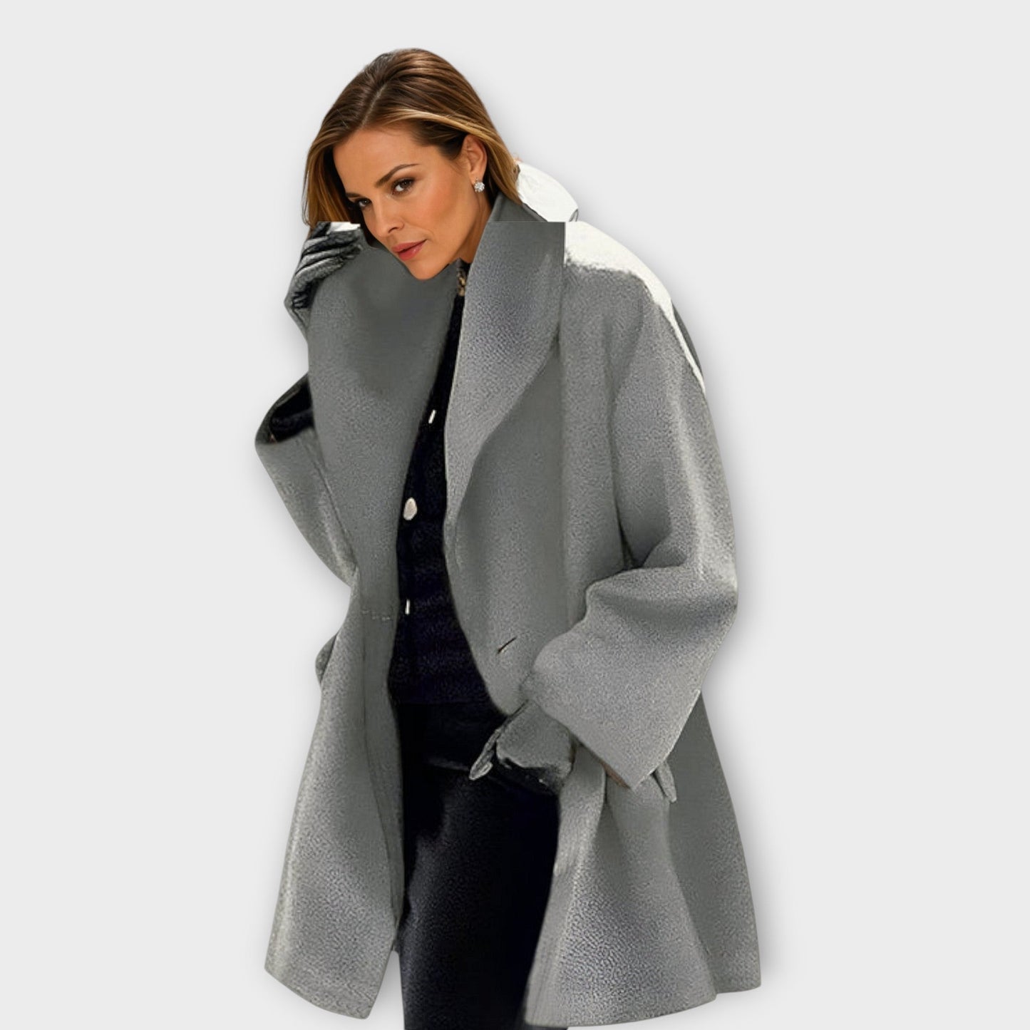 Maria | Manteau d'hiver surdimensionné et confortable avec grand col pour femmes