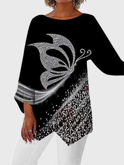 Alayah™ | Blouse Chic à Col Rond pour un Usage Quotidien