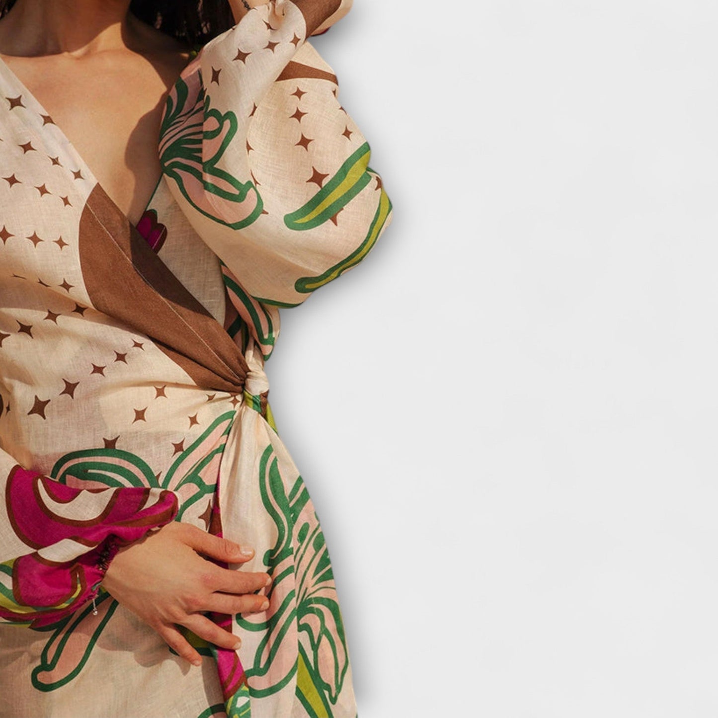 Tracey - Robe Maxi Élégante à Cravate pour Toutes Occasions