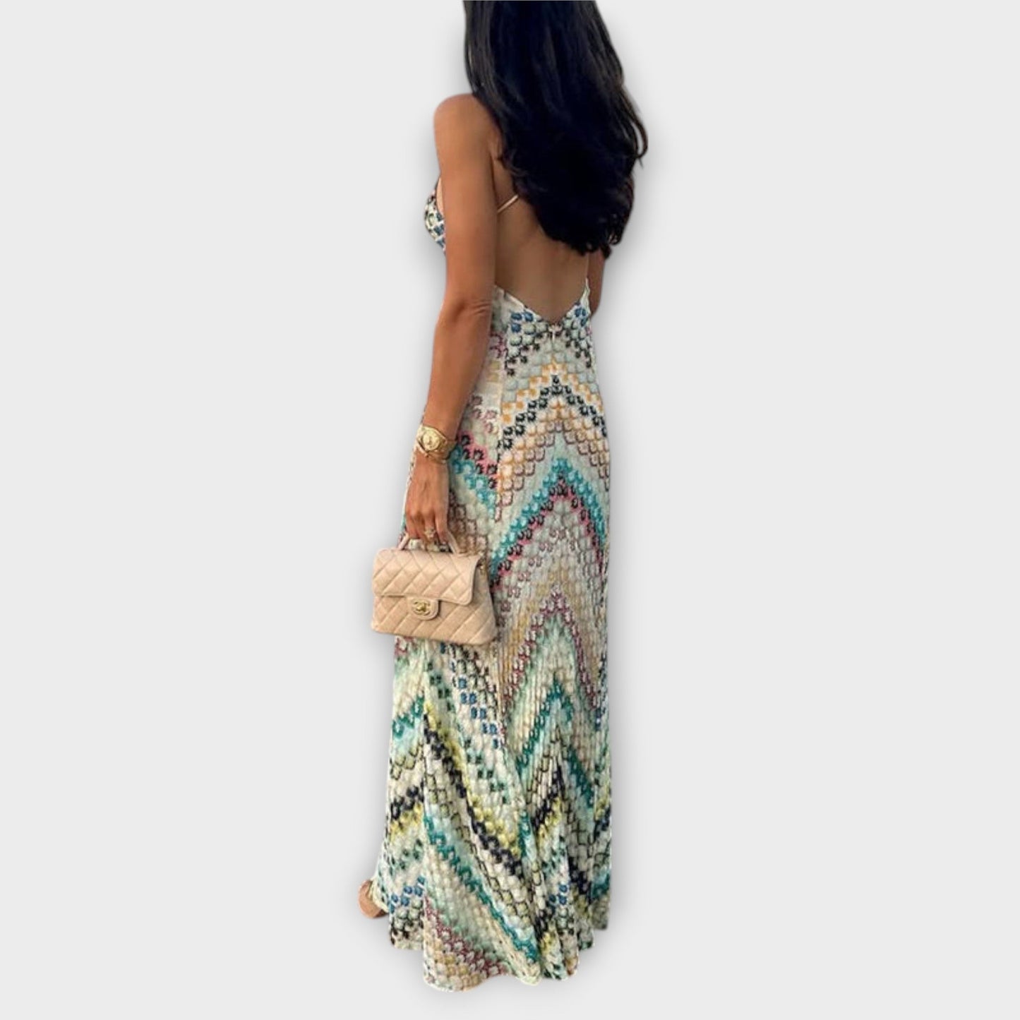 Remi - Robe Maxi Herringbone Vibrante Missoni pour Toutes Occasions