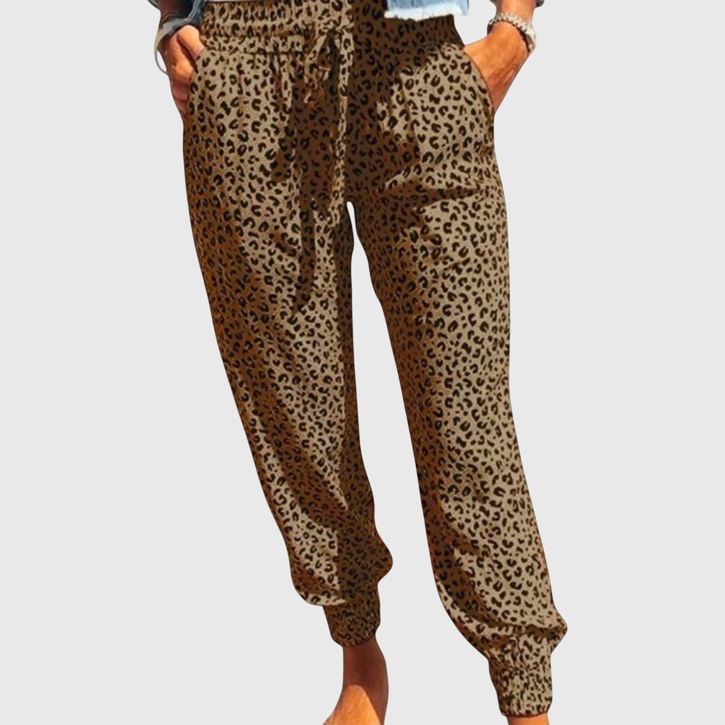 Feli - Pantalon Large Léopard Élégant pour Toutes les Occasions