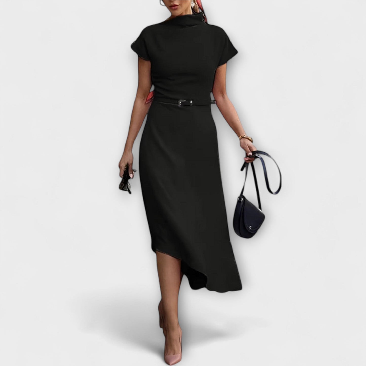 Amelia - Robe Urbaine Asymétrique Chic pour Toutes les Occasions