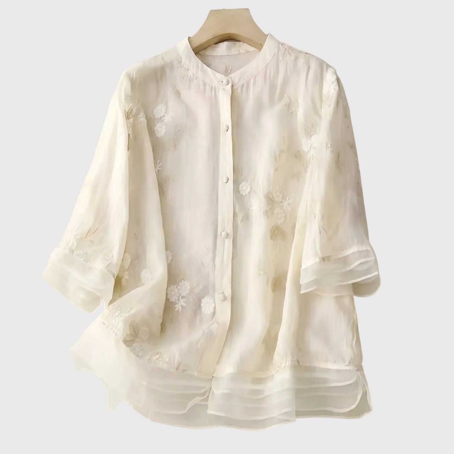 Blouse Florale Brodée pour Occasions Spéciales
