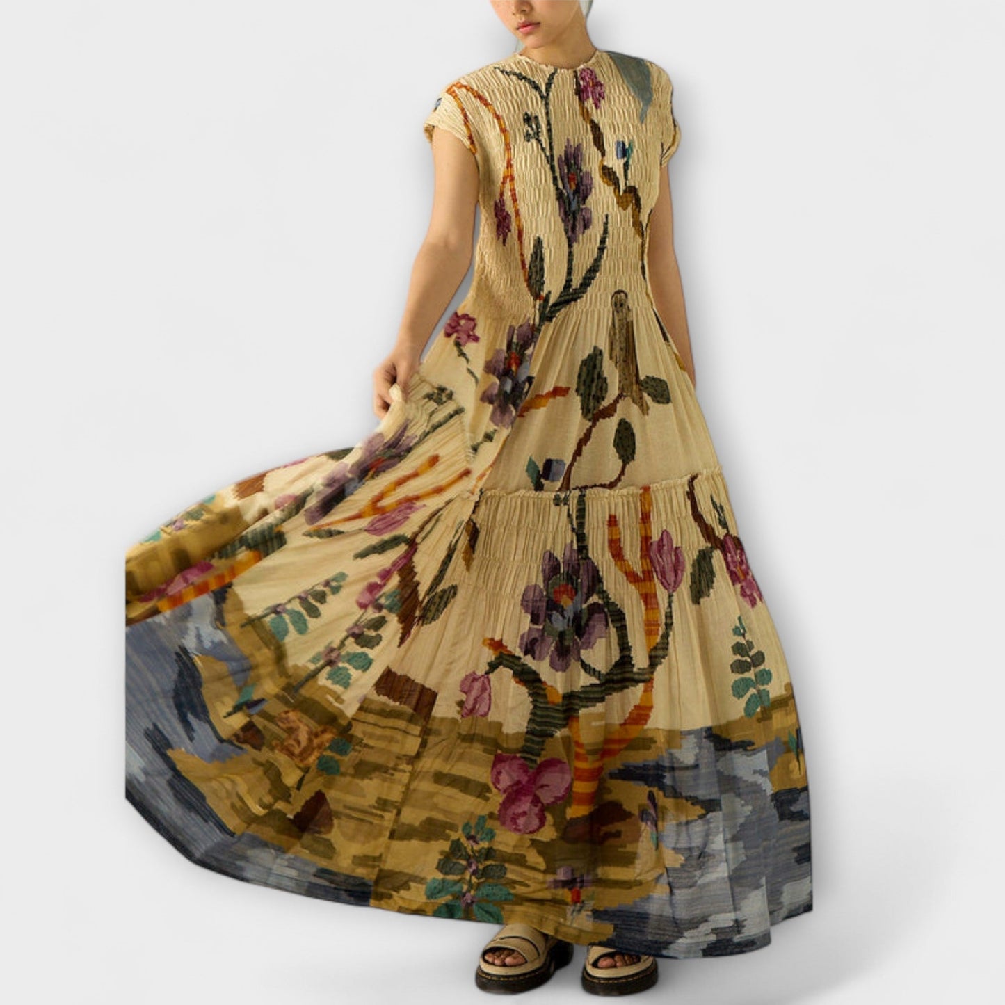 Robe Plissée Imprimé Animal Amara pour Occasions Chics