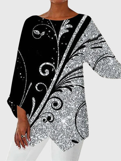 Alayah™ | Blouse Chic à Col Rond pour un Usage Quotidien