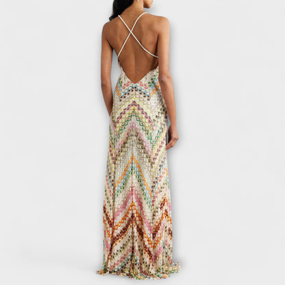 Remi - Robe Maxi Herringbone Vibrante Missoni pour Toutes Occasions