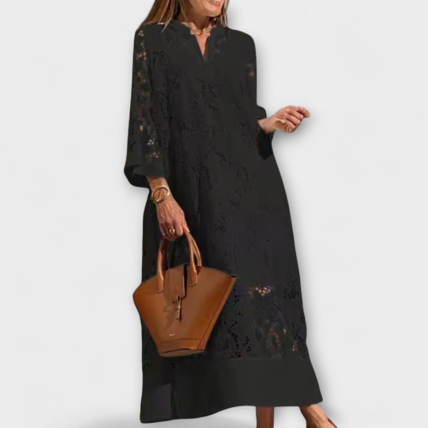 Robe brodée florale Valmere Dahlia pour occasions spéciales