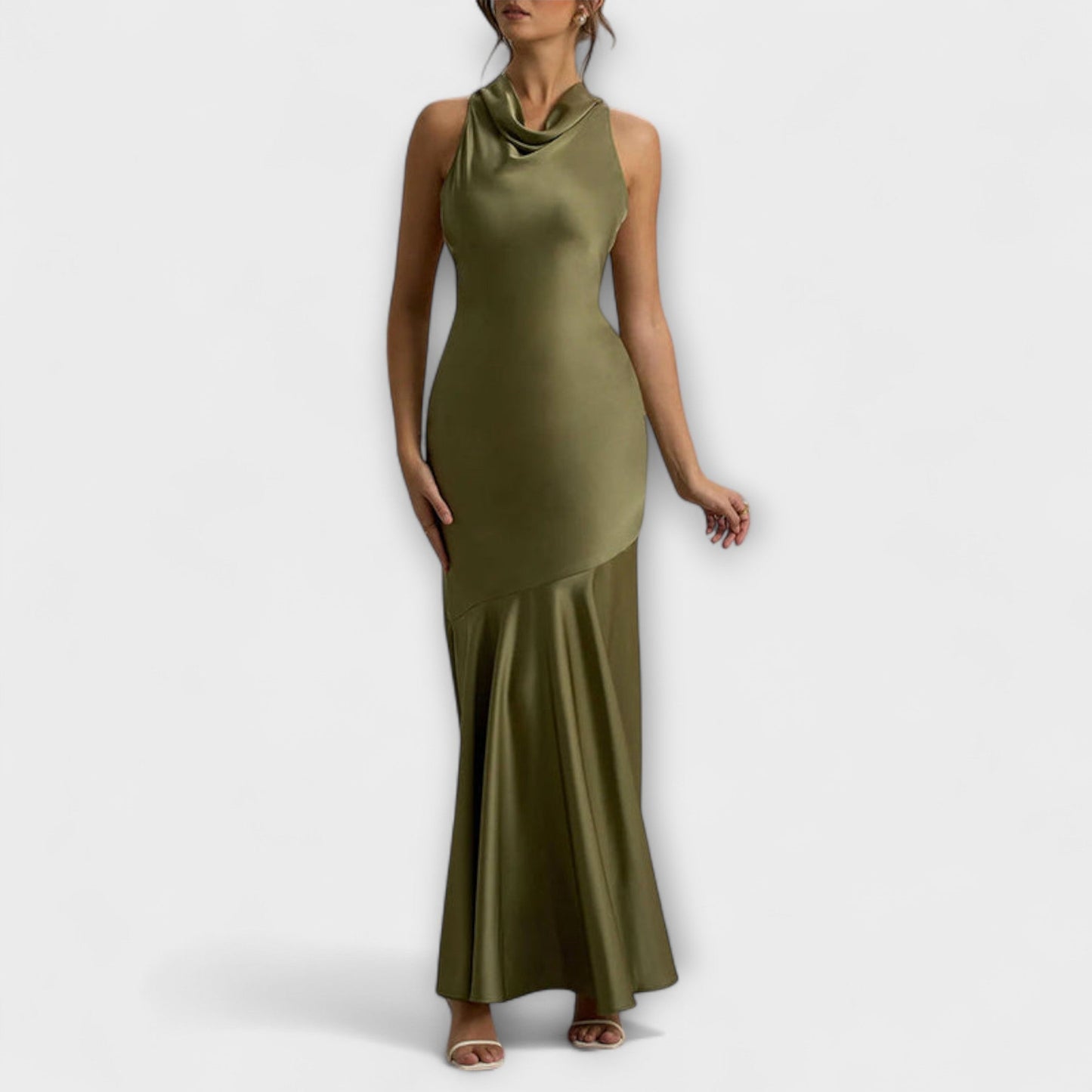 Robe Maxi en Satin pour Occasions Spéciales