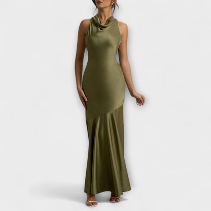 Robe Maxi en Satin pour Occasions Spéciales