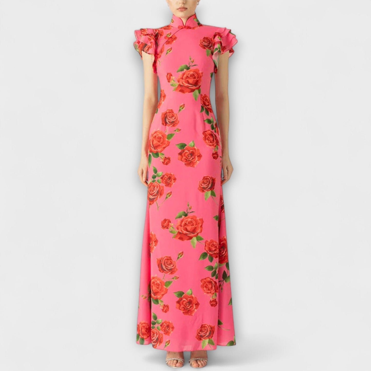 Robe Maxi Imprimée Florale pour Événements d'Été