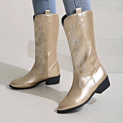 Bottes Western à Bout Pointu Chic Violet pour Toutes les Occasions