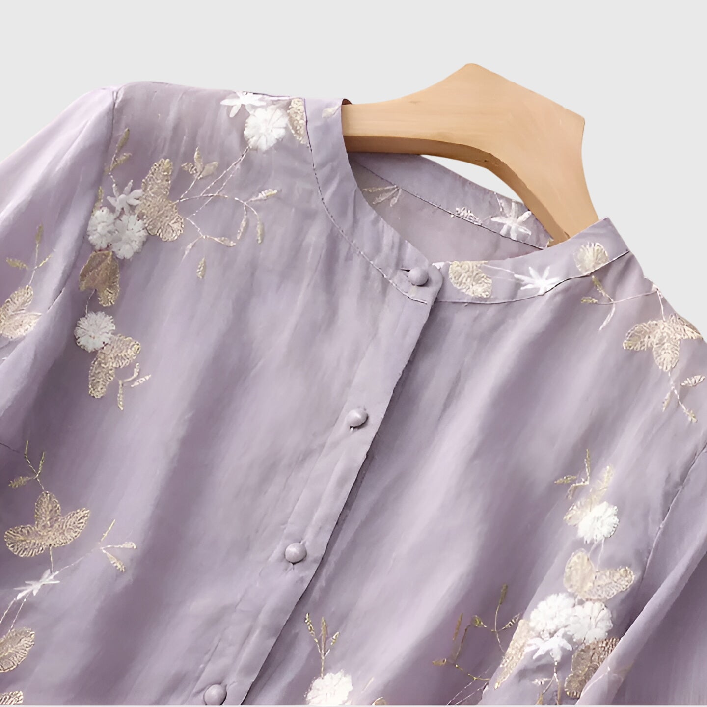 Blouse Florale Brodée pour Occasions Spéciales