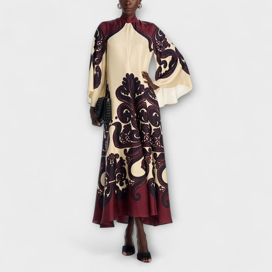 Robe Maxi Chic Imprimé Grenadille pour Toutes Occasions