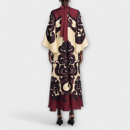 Robe Maxi Chic Imprimé Grenadille pour Toutes Occasions