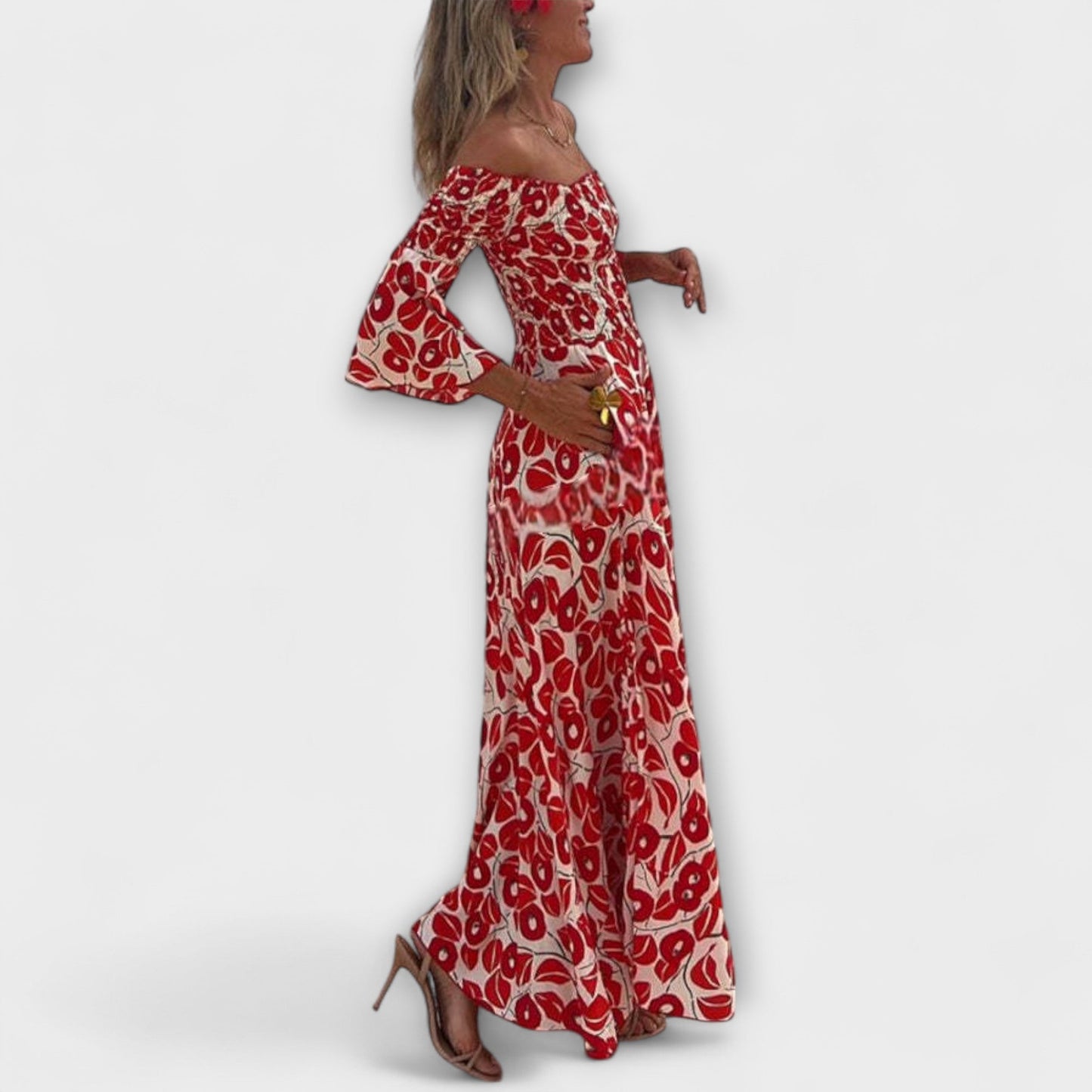 Robe Maxi Chic Off-Shoulder pour Voyage