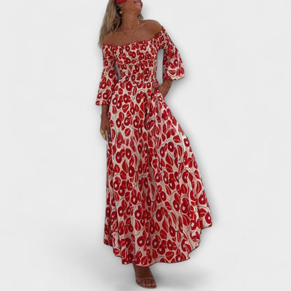 Robe Maxi Chic Off-Shoulder pour Voyage