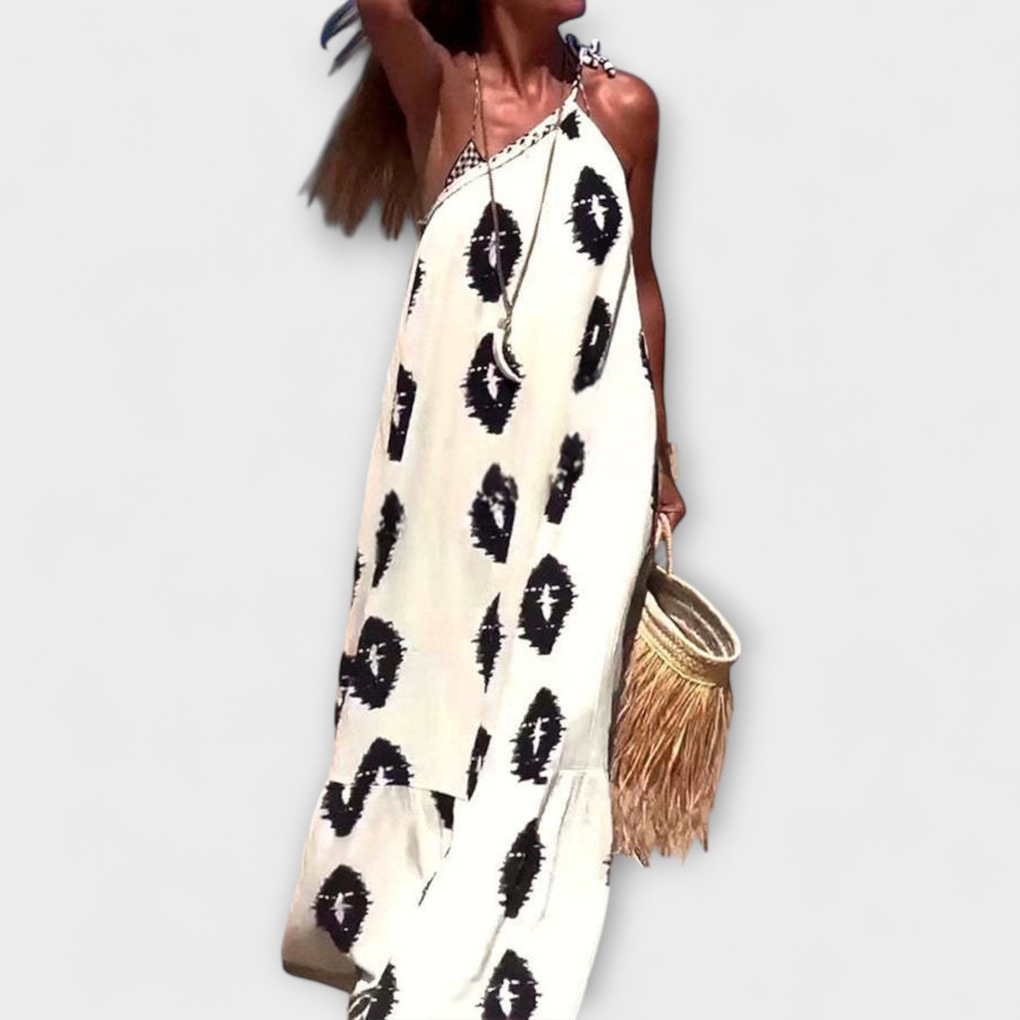 Robe Maxi à Épaule Dégagée pour Occasions Ensoleillées