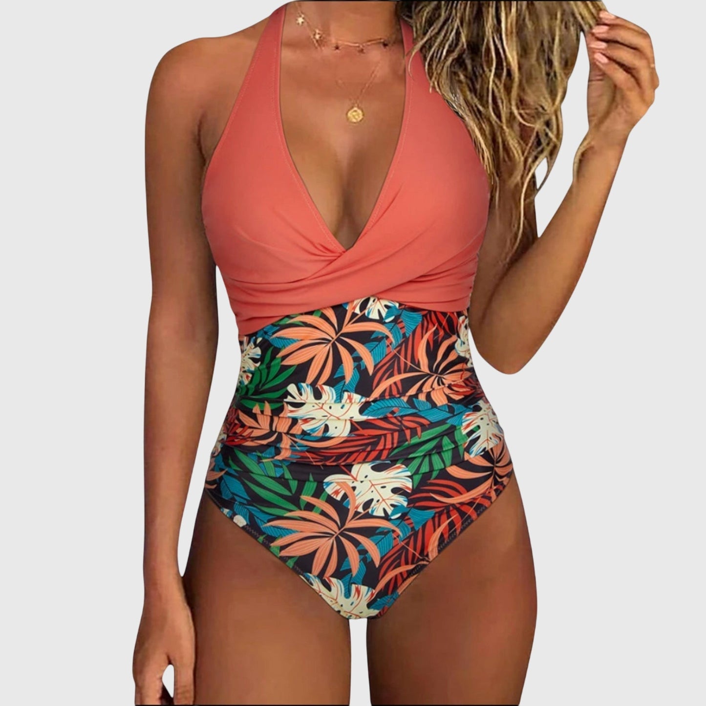 Maillot de bain Femme Florence à Col V pour Élégance au Bord de la Piscine