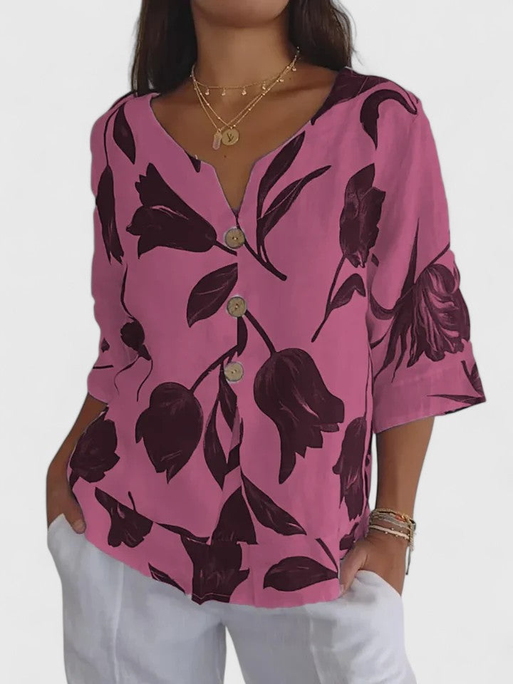 Laura | Blouse V-Cou Élégante pour Chaque Occasion