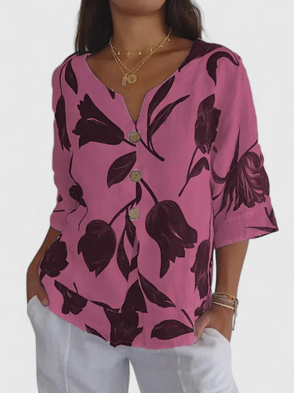 Laura | Blouse V-Cou Élégante pour Chaque Occasion