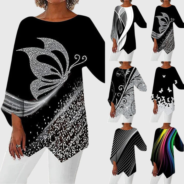 Alayah™ | Blouse Chic à Col Rond pour un Usage Quotidien