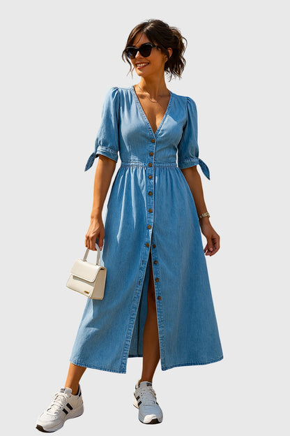 Jacqueline™ | Robe en Jean Chic pour Toutes les Occasions
