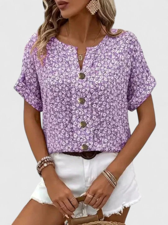 Blouse d'été en coton floral pour toutes les occasions