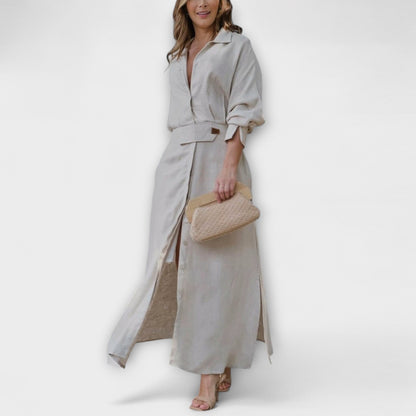 Robe Maxi Jeanette à Décolleté en V pour Occasions Spéciales