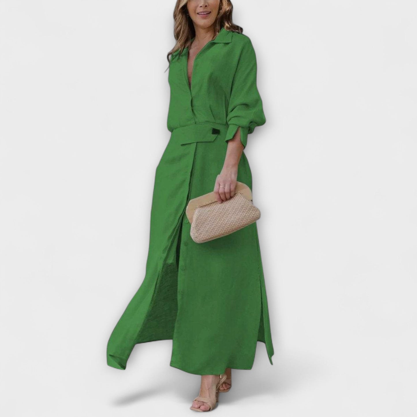 Robe Maxi Jeanette à Décolleté en V pour Occasions Spéciales