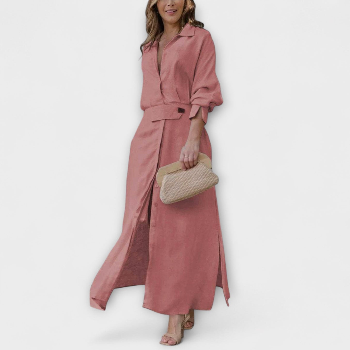 Robe Maxi Jeanette à Décolleté en V pour Occasions Spéciales