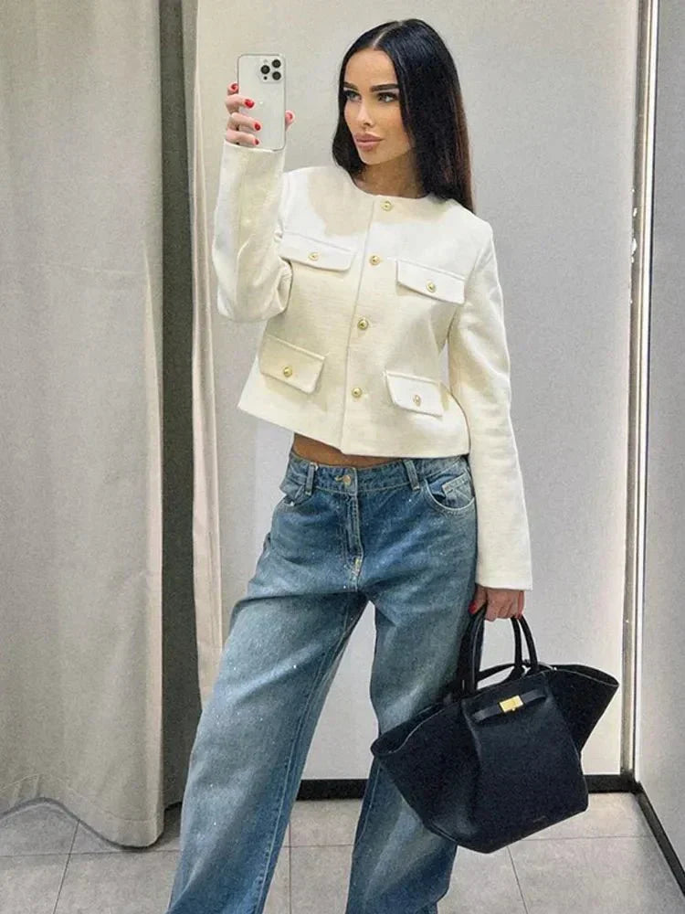 Arya - Blazer en Tweed Élégant pour Toutes les Occasions