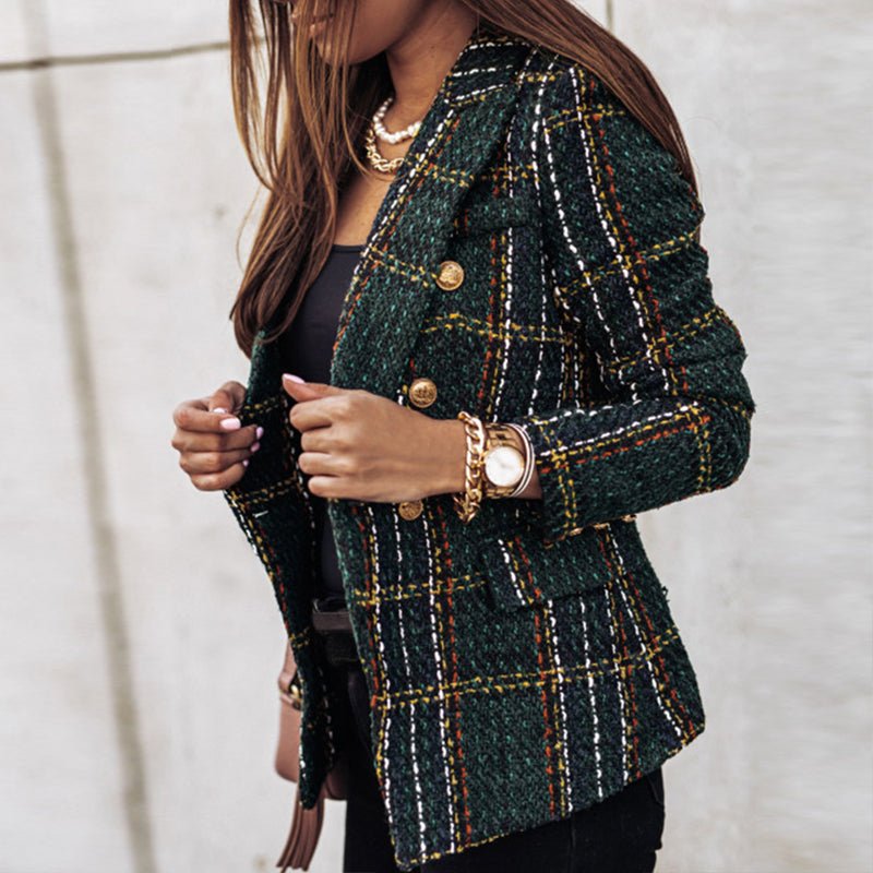 Hailey - Blazer à carreaux élégant pour le bureau et les événements