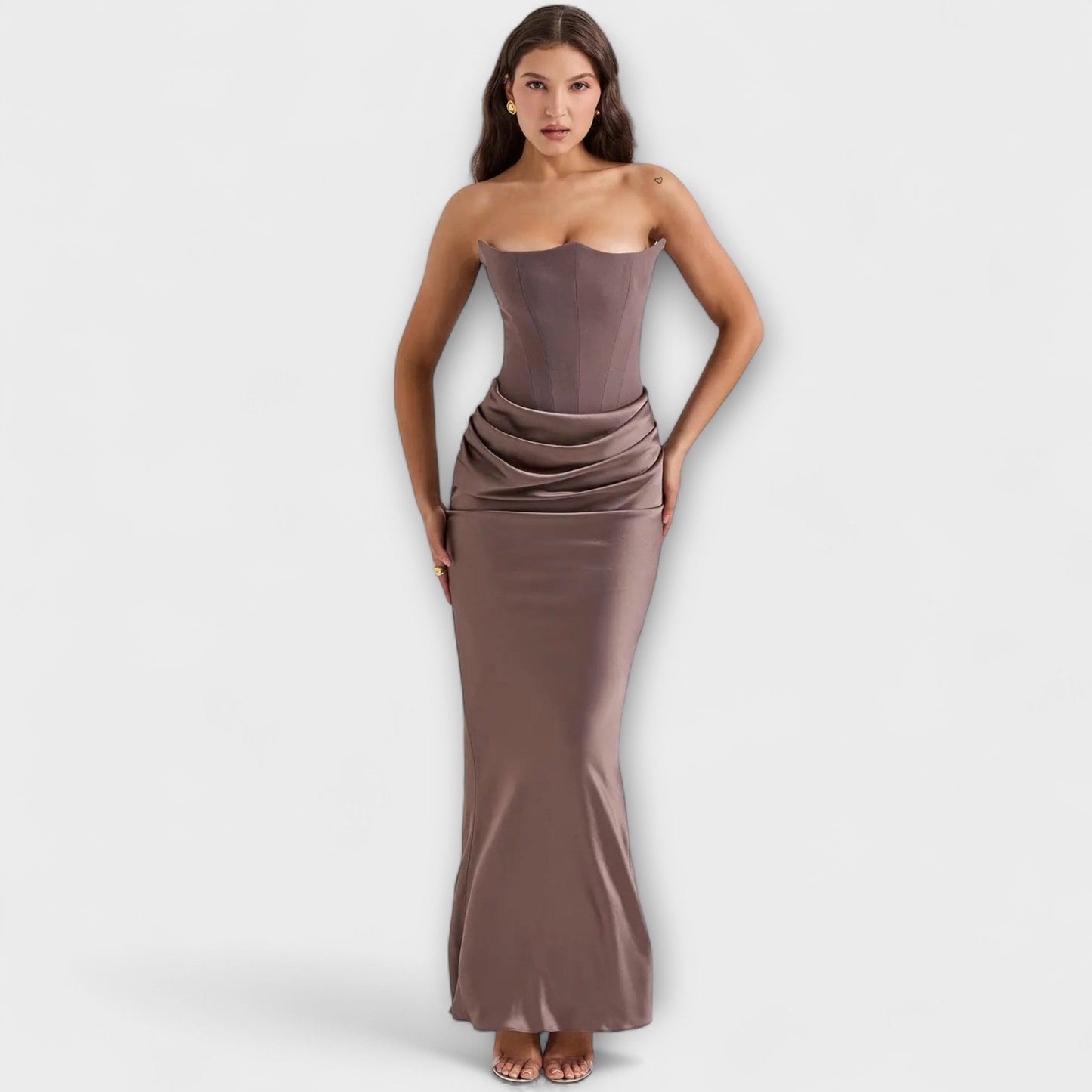 Robe Maxi Satin Chic pour Soirée