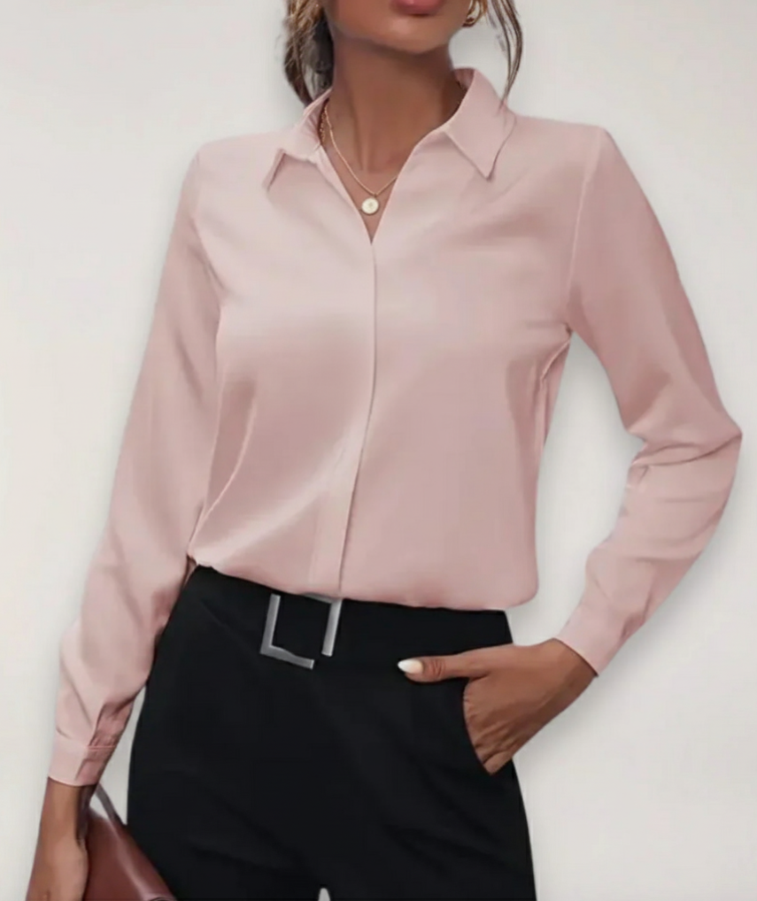 Blouse Chic à Boutons pour Bureau et Tenue Quotidienne